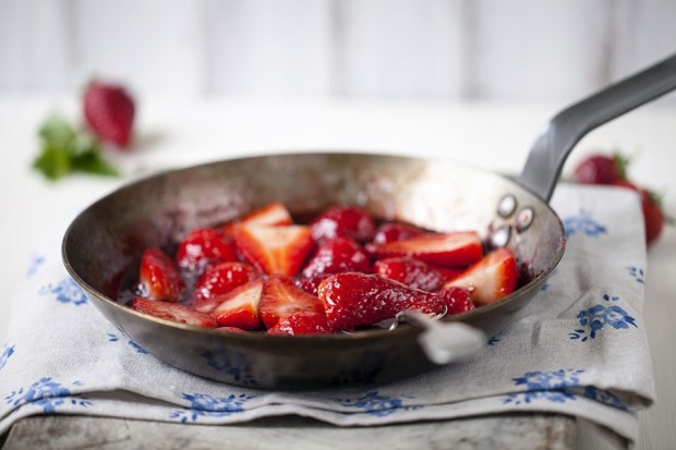 Fraises poêlées aux épices